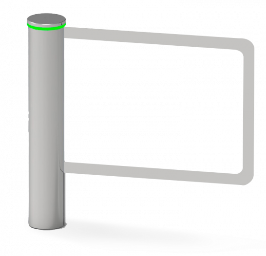 Průhledná vstupní branka SG-205 elegantně zasazená do prostoru