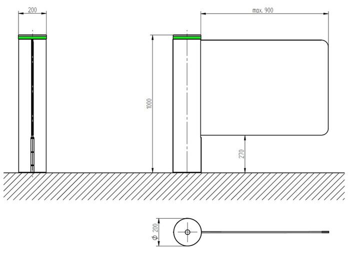Vstupní branka bezpečnostní SG - 205 - #8
