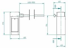 Průmyslová závora RB53 s ramenem s jednoduchými záclonkami - #7