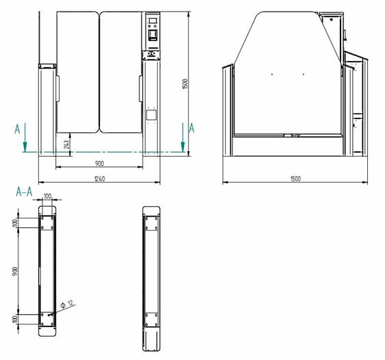 Speedgate turniket DTS328 PAY - #8