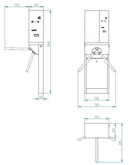 Tripod turniket s mincovníkem ASTER PAY - #8