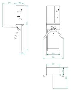 Tripod turniket s mincovníkem ASTER PAY - #8
