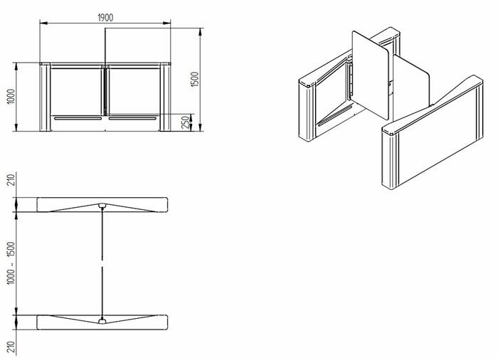 Speedgate turniket DMS128XL - #8