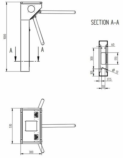 Tripod turniket ASTER 101 - #8