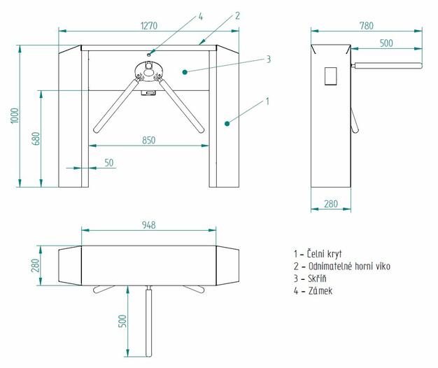 Tripod turniket TRISTAR 101 - #8