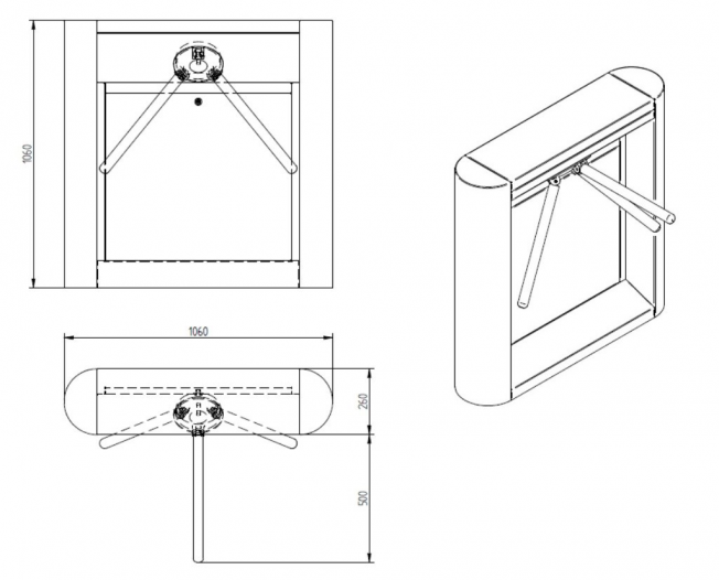 Tripod turniket TRISTAR 105 - #8