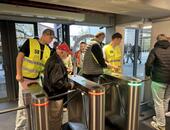 Vstupní turnikety do nové multifunkční hokejové arény v Jihlavě