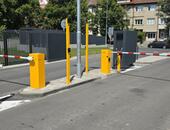 Entrance barriers to the campus of the University of Defence in Černé polí, Brno