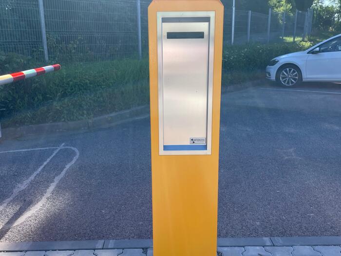 Barriers for the ticketless parking system at the entrance to the Dina-Hitex complex in Bučovice - #2