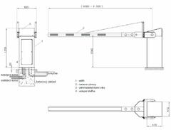 Závora s extrémně dlouhým ramenem RB75 - #8