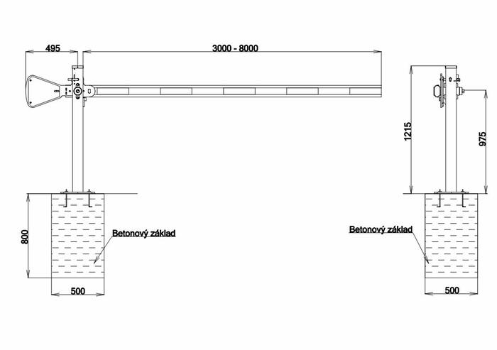 Ruční, mechanická závora MB - #8