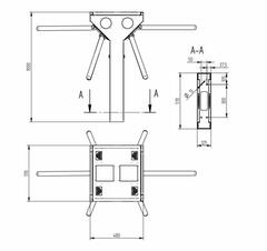 Dvojitý tripod turniket ASTER 201 - #8