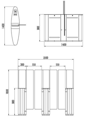 Vstupní turniket Speedgate DNG462 - #8