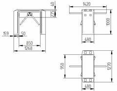 Dvojitý tripod turniket TRISTAR 201 - #8